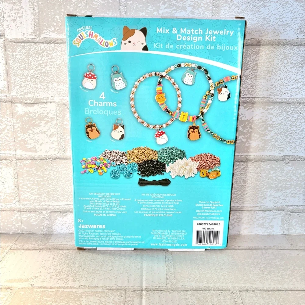 Squishmallows Original Mix and Match Jewelry Design Kit 10 Bracelets NEW